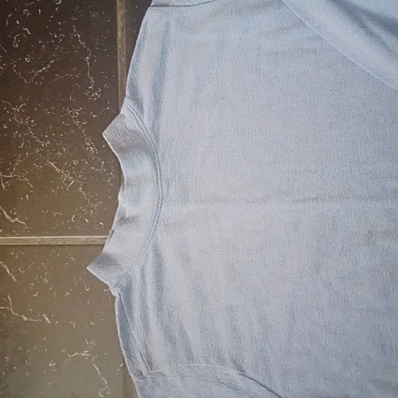 Lush Cropped Mock neck Sweater Pullover M Light Blue - Picture 1 of 2